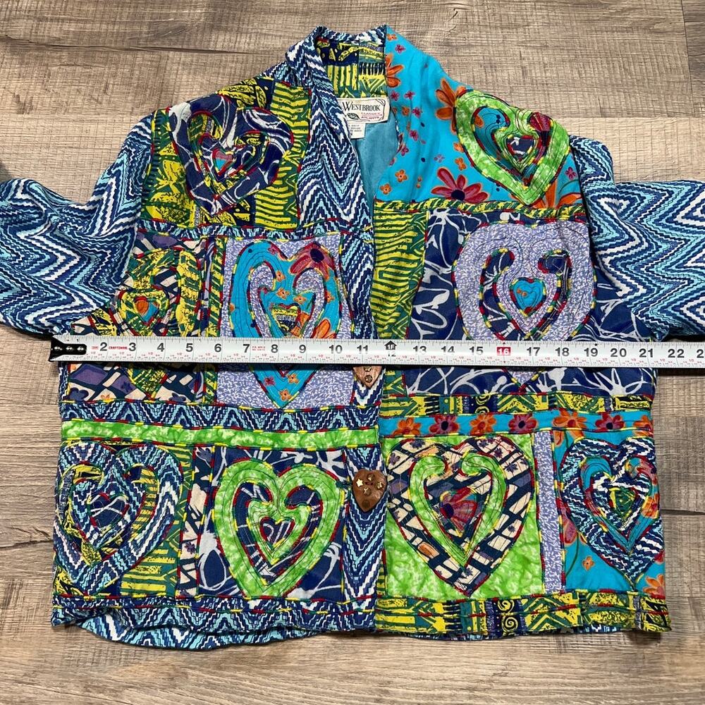 Westbrook Vintage Quilted Patchwork Heart Print J… - image 5